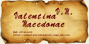 Valentina Macedonac vizit kartica